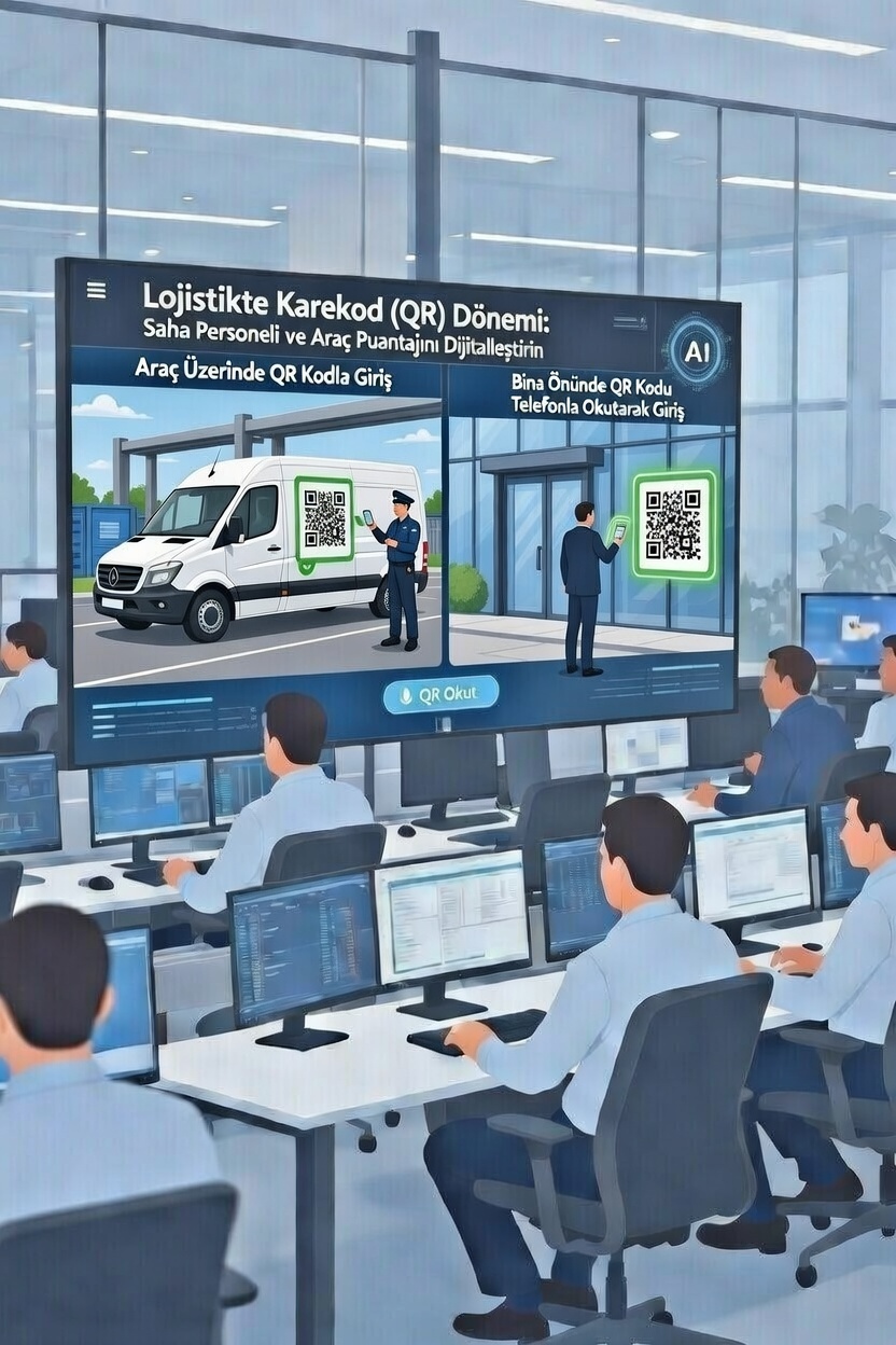 Lojistikte Karekod (QR) Dönemi: Saha Personeli ve Araç Puantajını Dijitalleştirin
